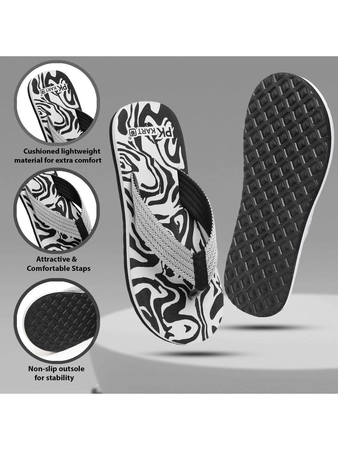 PKKART Men Printed Thong Flip-Flops - view 1