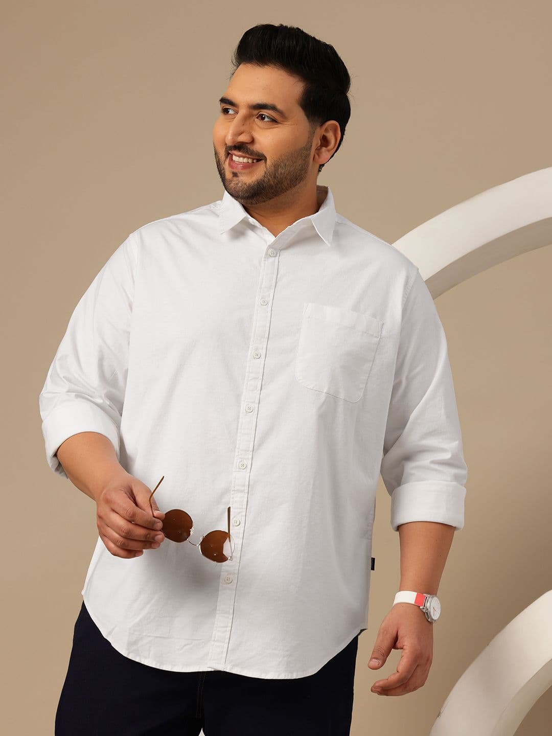 Sztori Plus Size Spread Collar Shirt - view 1
