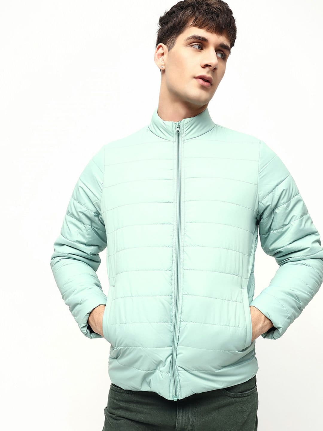 Dennis Lingo Men Green Padded Jacket - view 1
