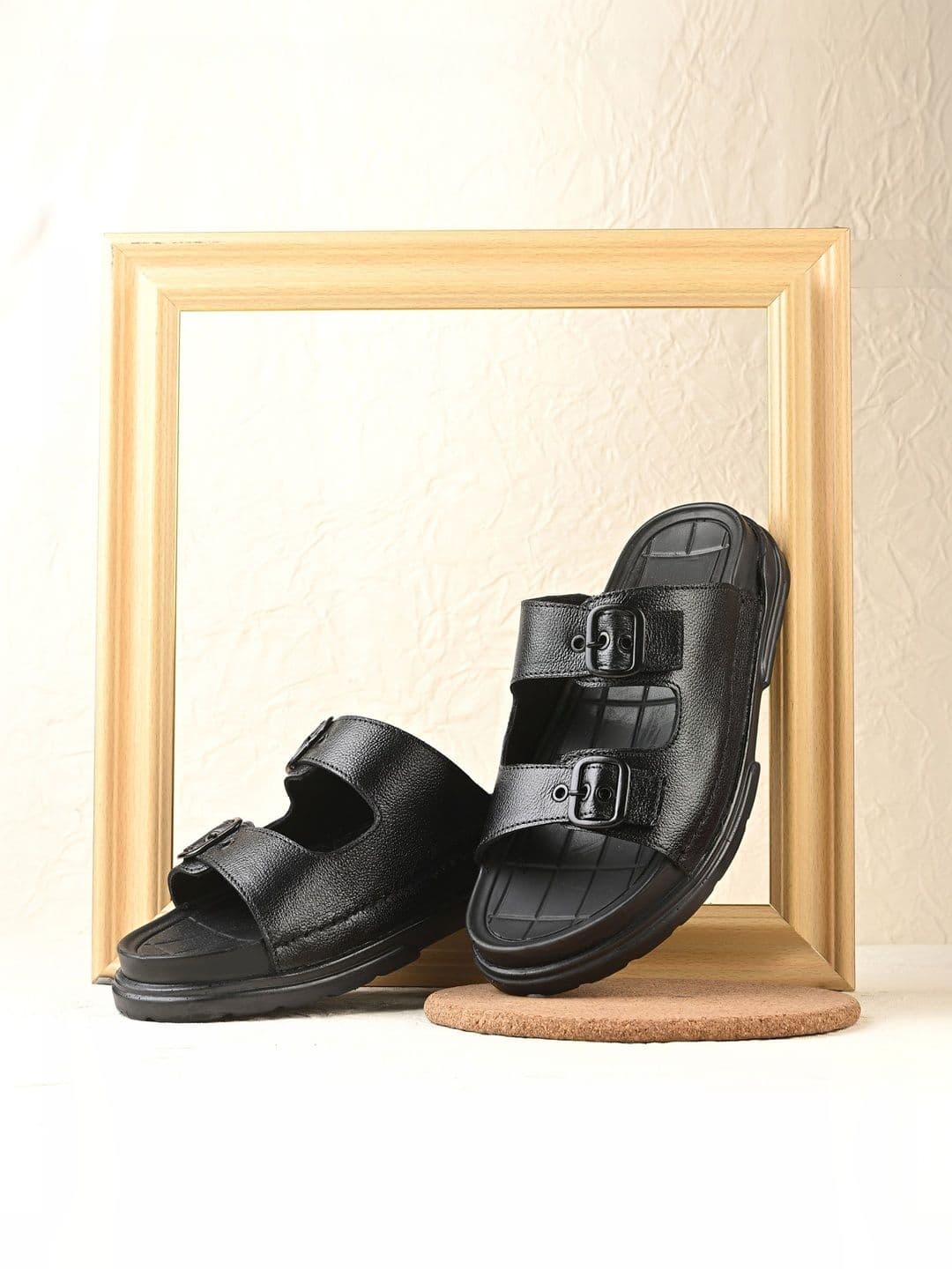 The Roadster Lifestyle Co Men Leather Slip-On Comfort Sandals - view 1