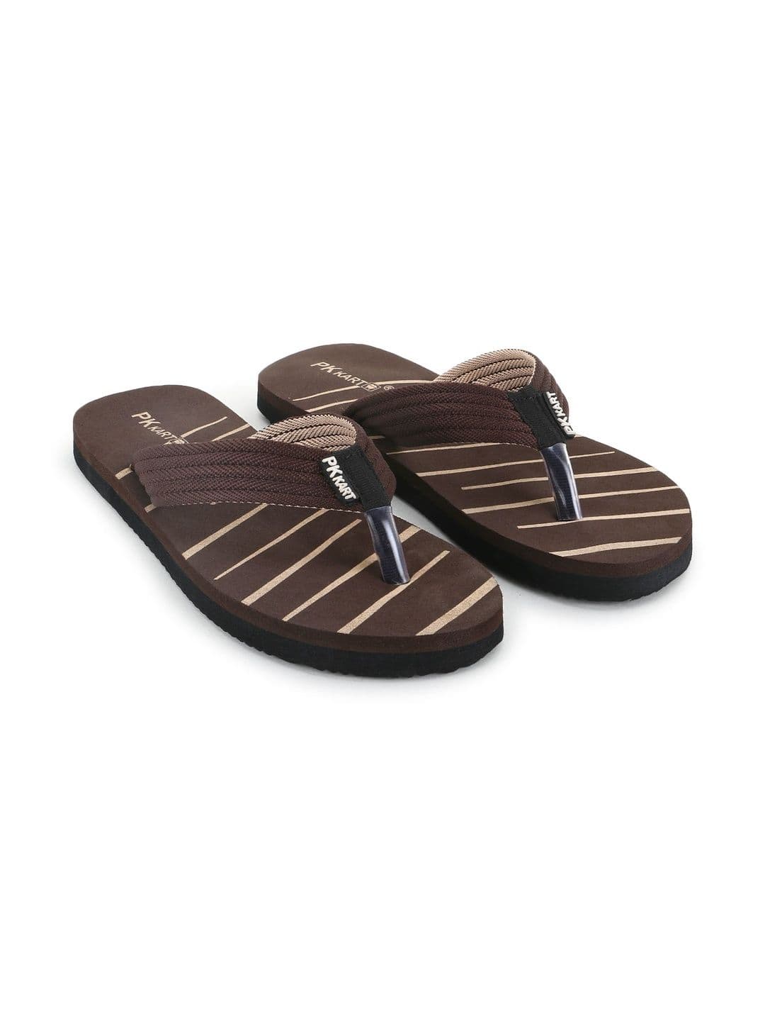 PKKART Men Striped Thong Flip-Flops - view 1