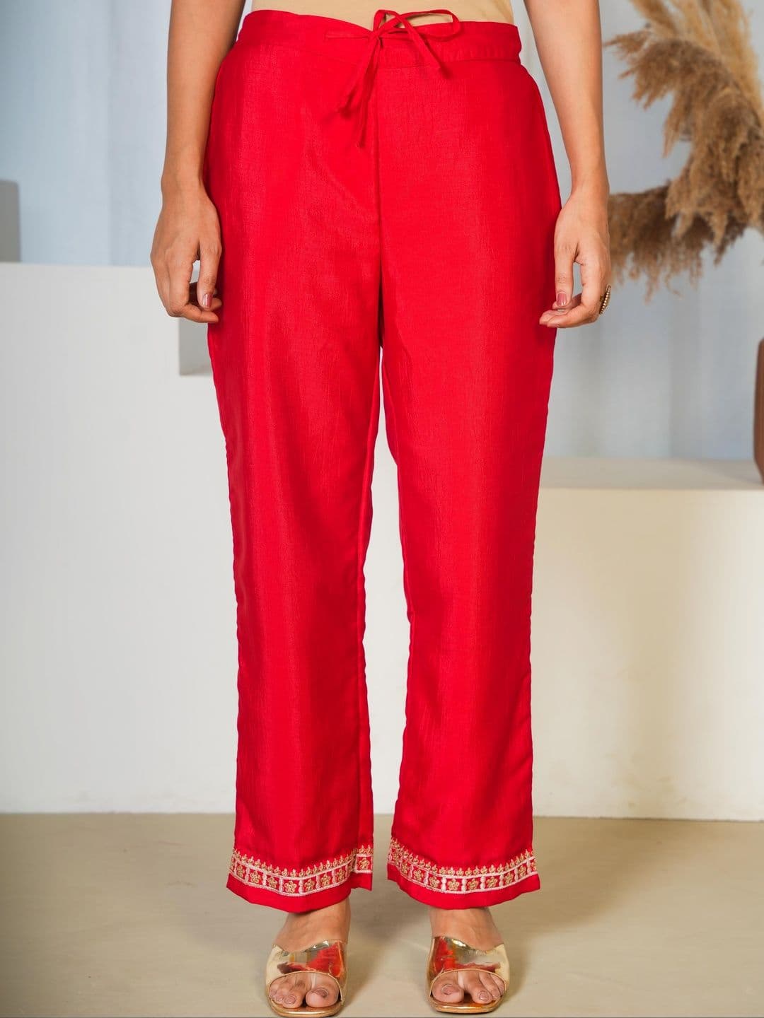 Aramya Women Embroidered Ethnic Palazzos - view 1