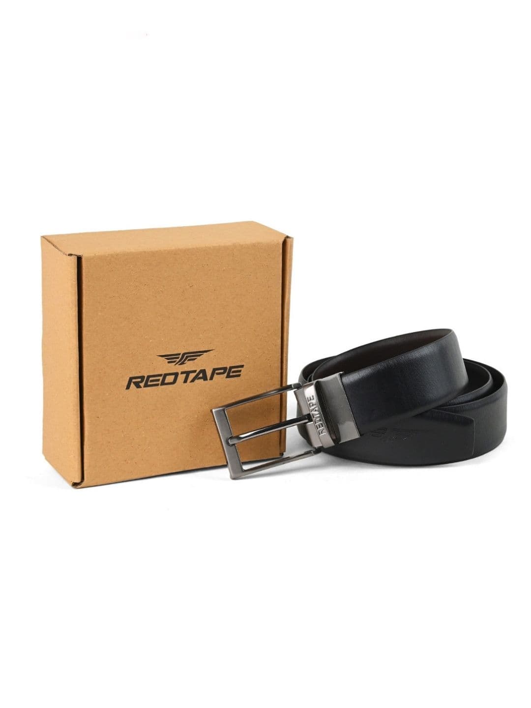Red Tape Texture Leather Reversible Belt - view 1