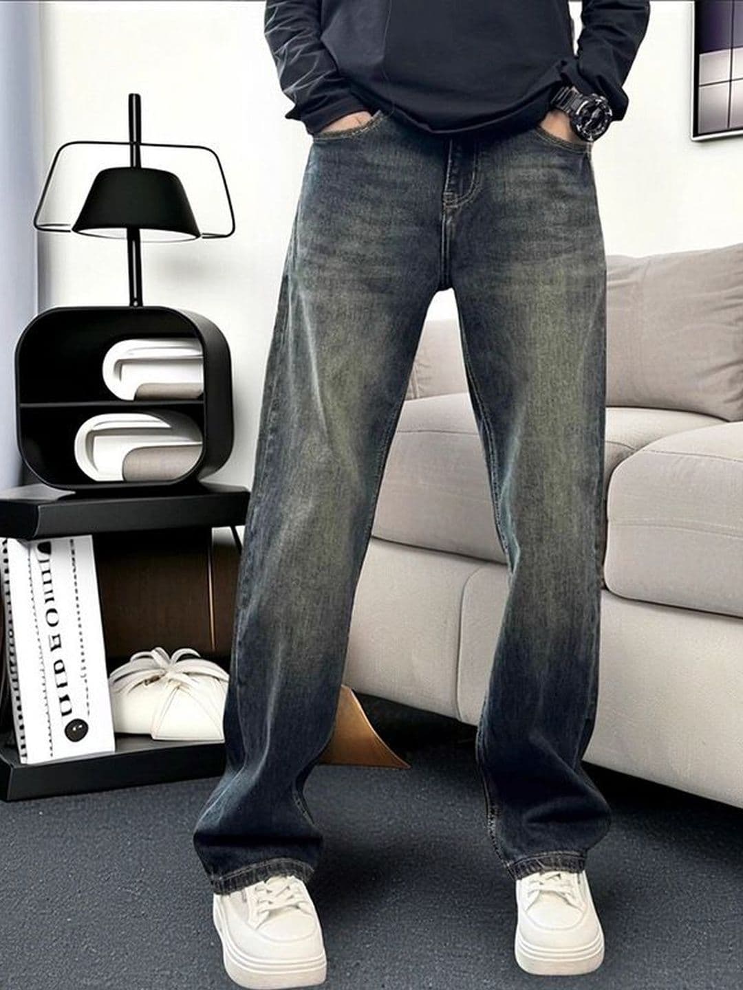 StyleCast Men Straight Fit Mid-Rise Light Fade Jeans - view 1