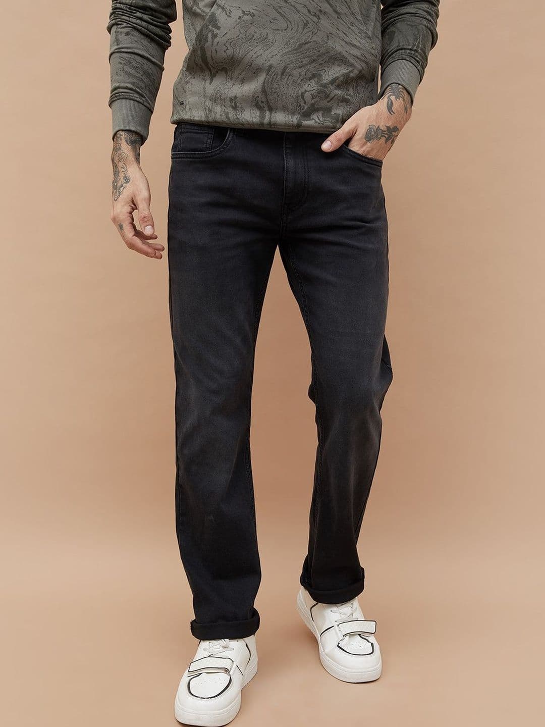 Forca by Lifestyle Men Slim Fit Mid-Rise Light Fade Jeans - view 1