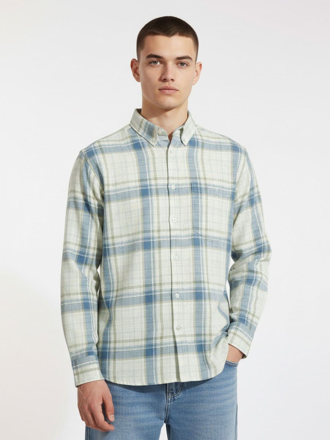 glitchez Men Tartan Checks Checked Casual Shirt - view 1