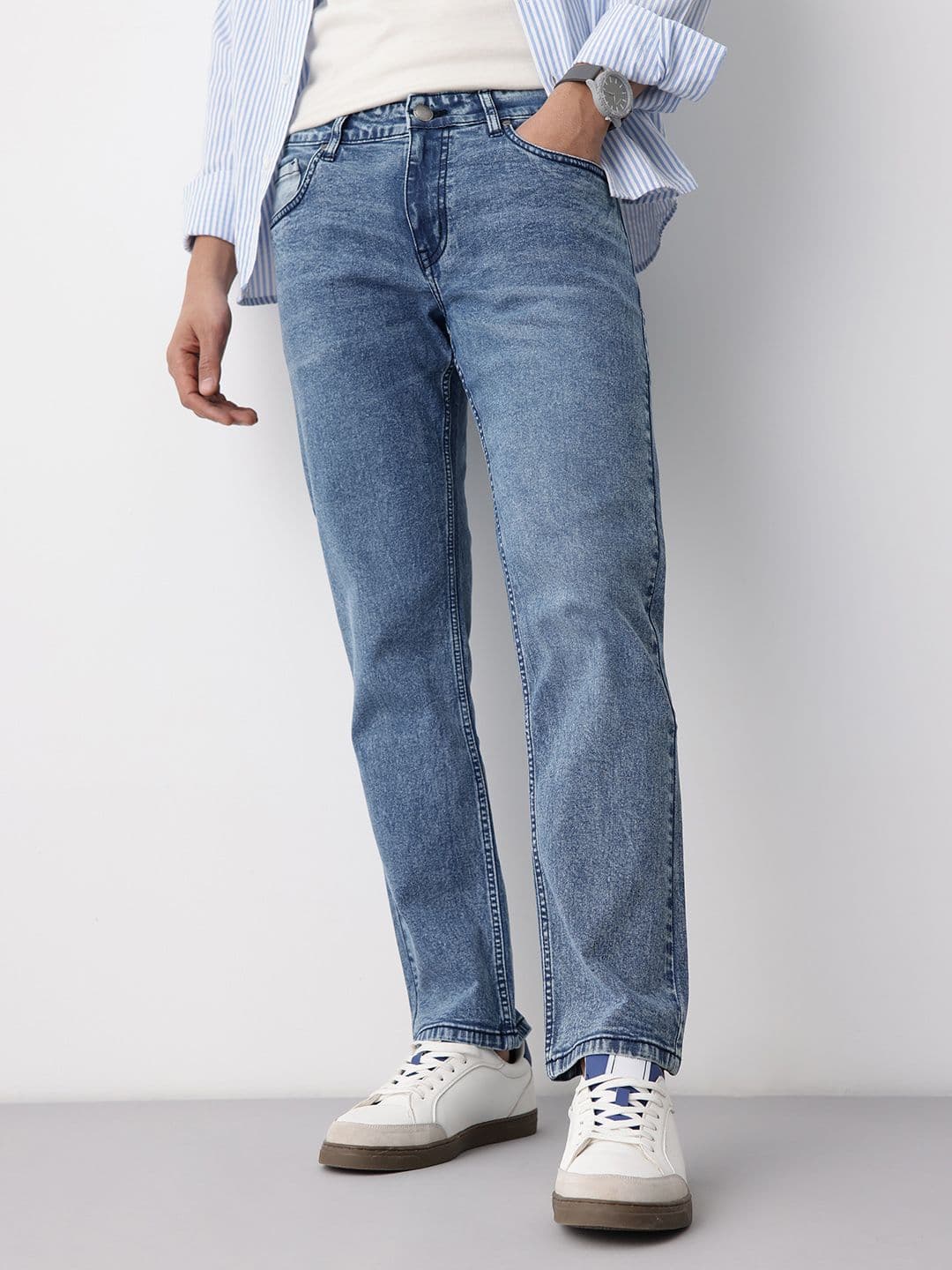 Mast & Harbour Men Slim Fit Stretchable Jeans - view 1