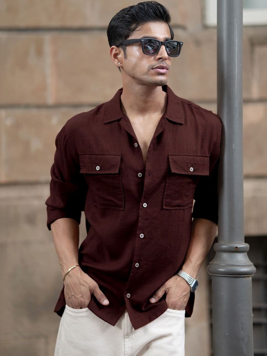 Powerlook Linen Double Lyocell Long Sleeves Shirt - view 1
