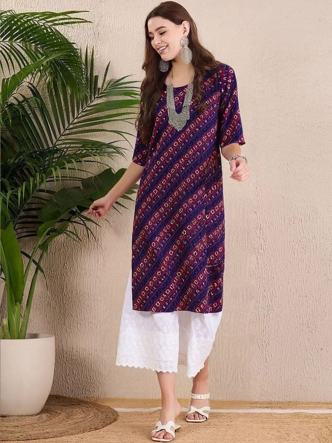 arangya Pack Of 3 Women Ethnic Motifs Printed Crepe Kurta - view 1