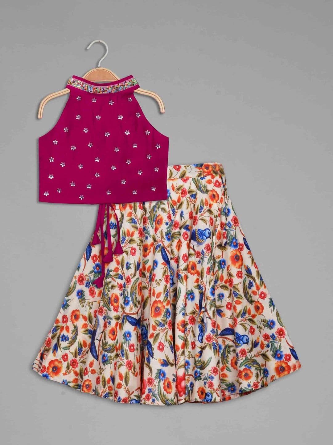 IRSIA Girls Embellished Sequinned Ready to Wear Lehenga & - view 1