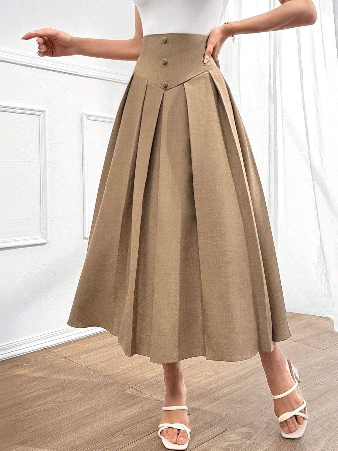 StyleCast x Revolte A-Line Midi Skirts - view 1