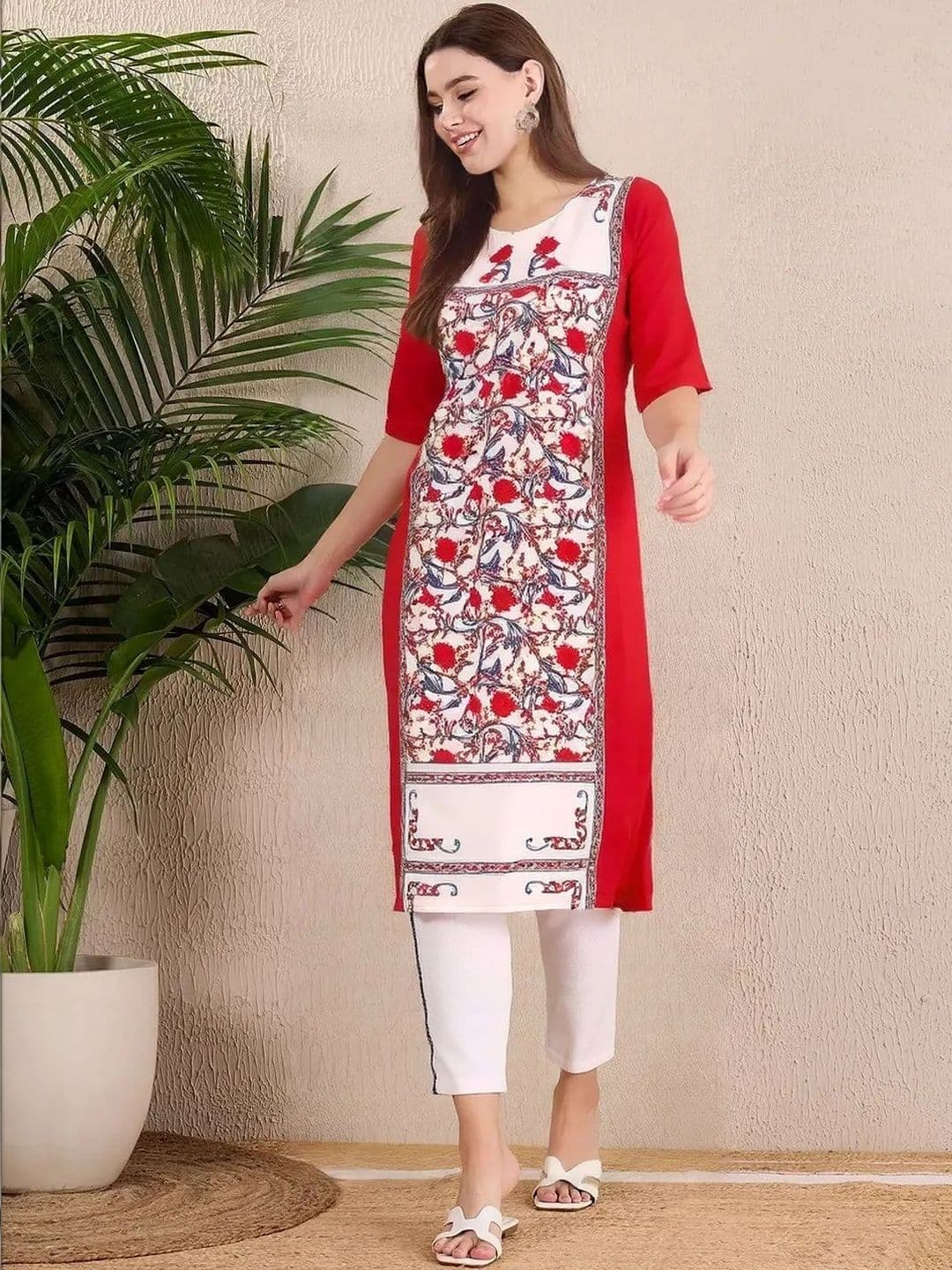 arangya Women Pack Of 3 Floral Printed Crepe Kurta - view 1