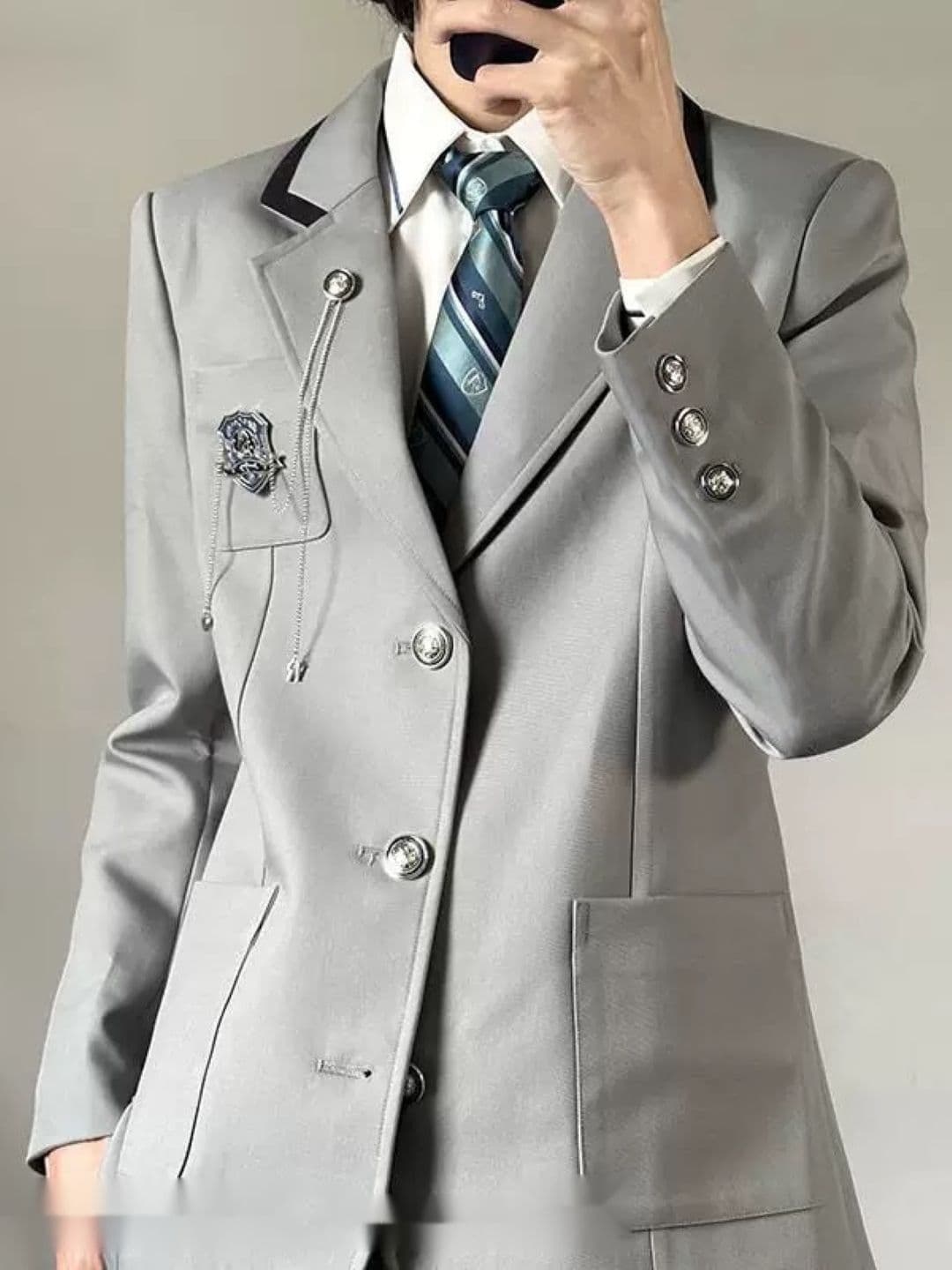 KPOP Men Tailored Open Front Jacket - view 1