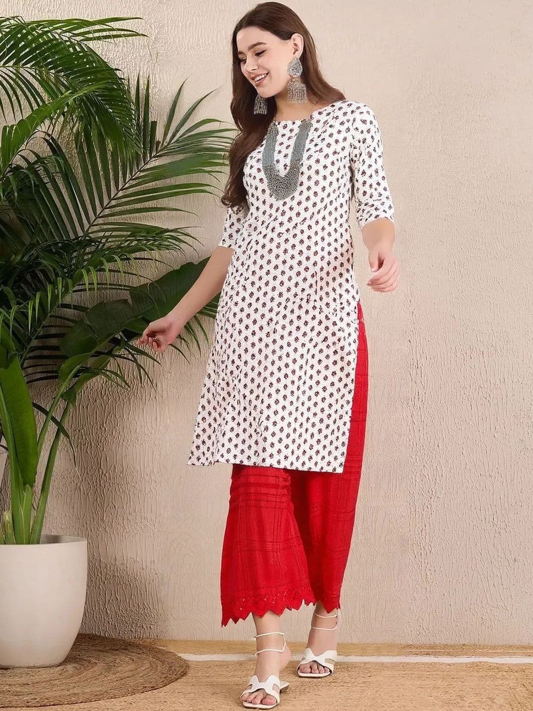 arangya Women Pack of 3 Ethnic Motifs Printed Indie Prints Crepe Kurta - view 1