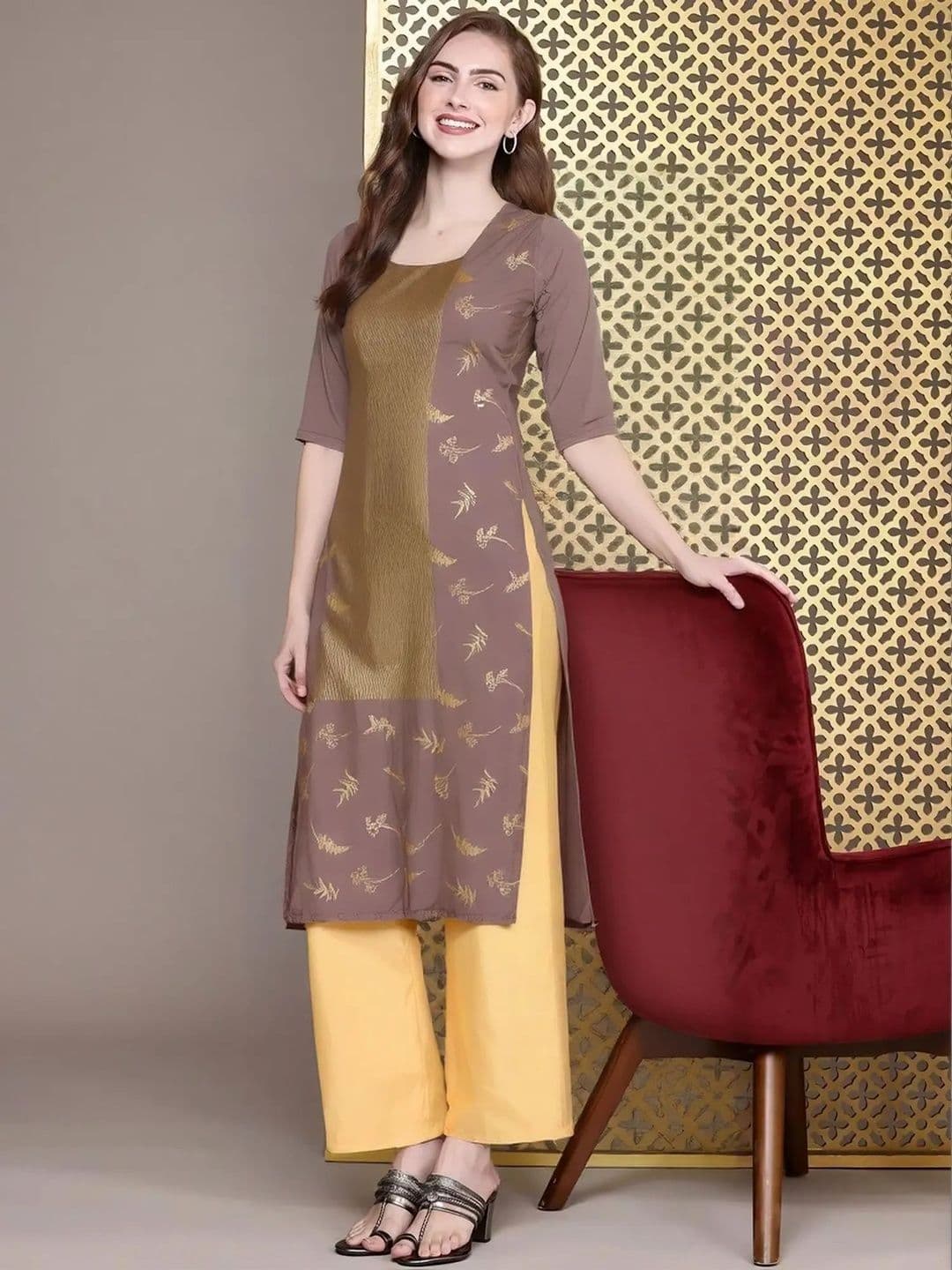 arangya Women Pack Of 3 Ethnic Motifs Printed Indie Prints Crepe Kurta - view 1