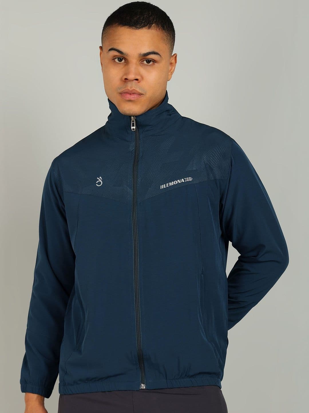 Lemona Men Brand Logo Lightweight Training or Gym Sporty Jacket - view 1
