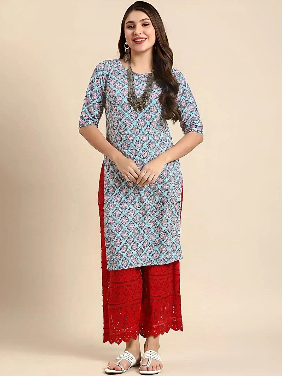 arangya Women Ethnic Motifs Printed Indie Prints Crepe Kurta - view 1