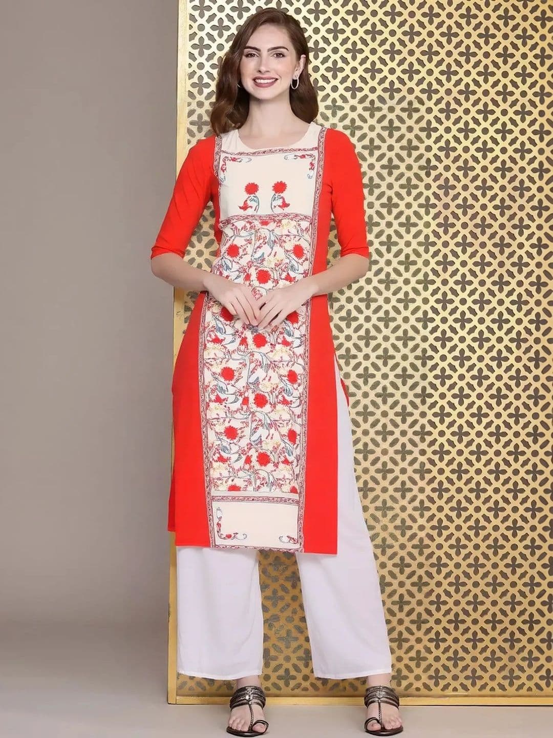 arangya Women Pack Of 3 Floral Printed Indie Prints Crepe Kurta - view 1