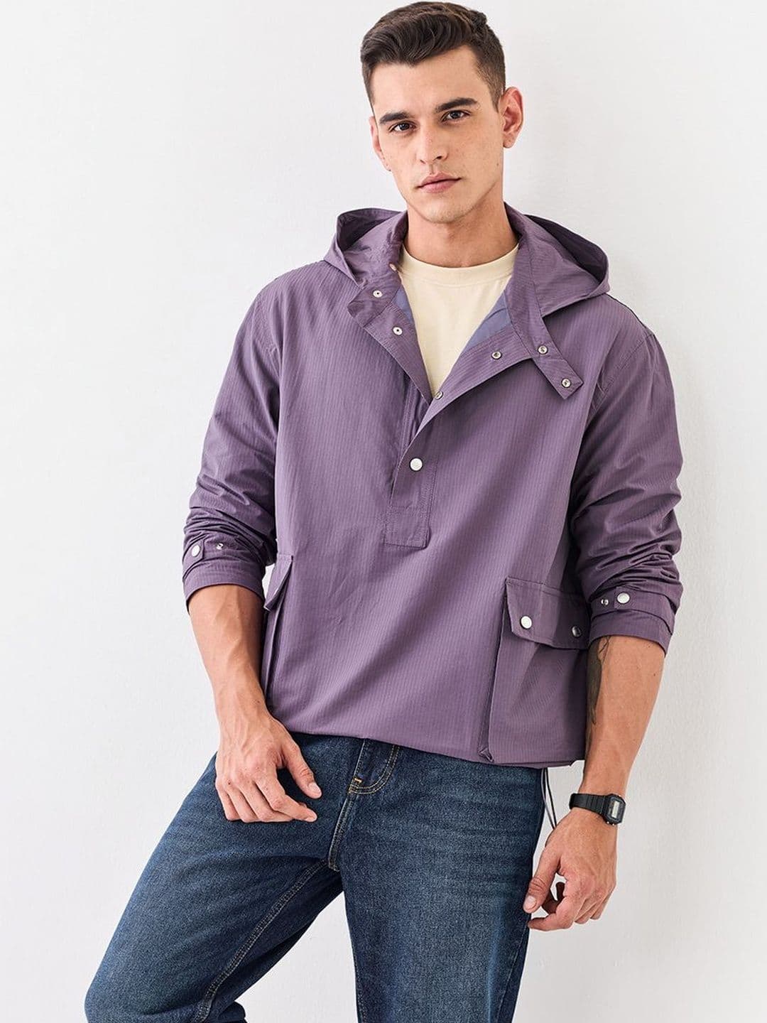 Snitch Purple Plain Jacket - view 1