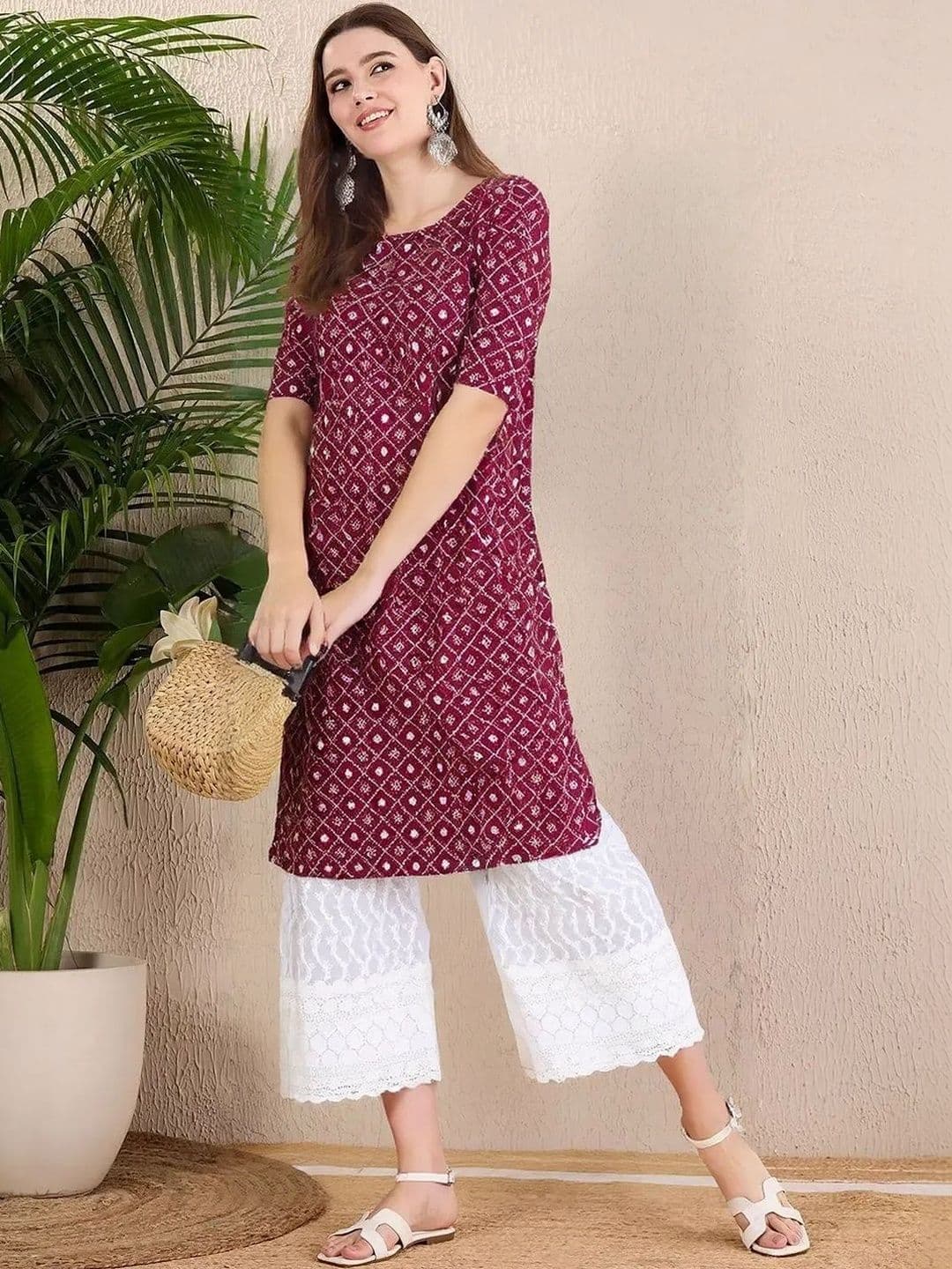 arangya Women Pack Of 3 Geometric Printed Crepe Kurta - view 1