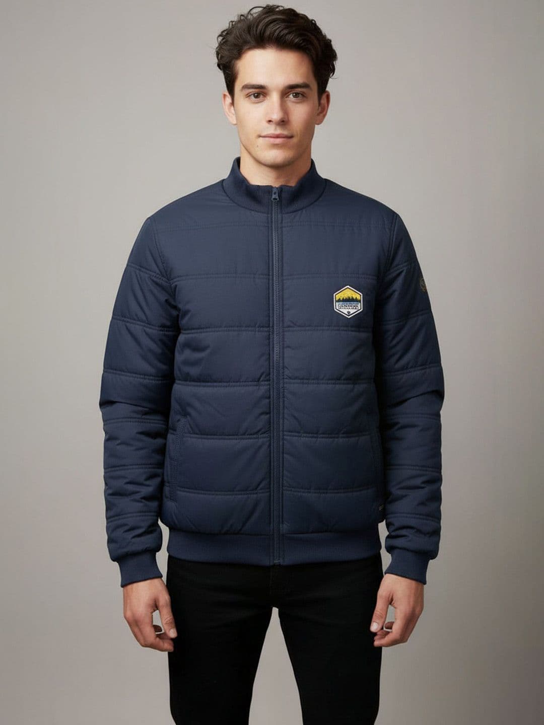 The Roadster Life Co Mock Collar Neck Padded Jacket - view 1