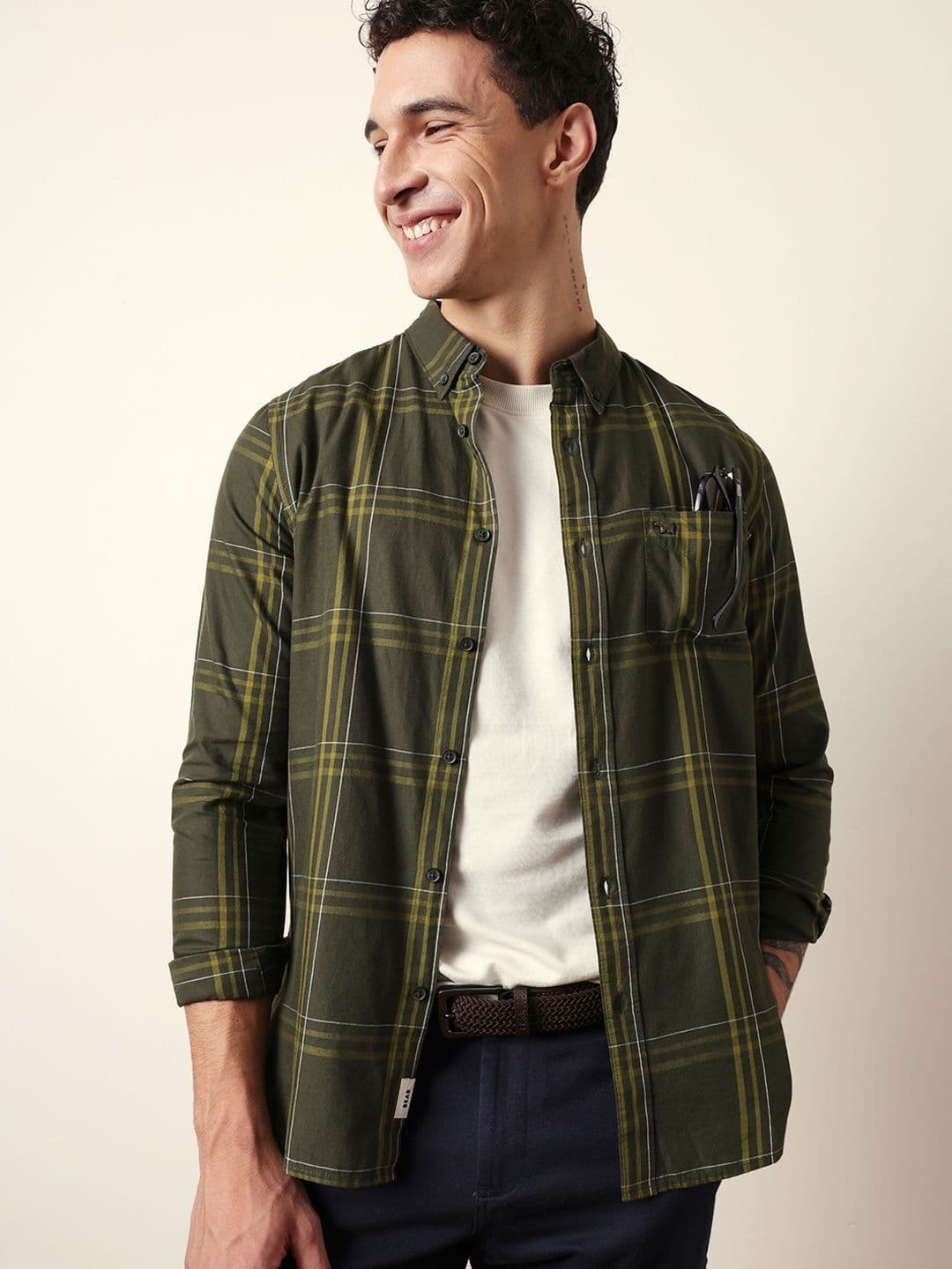 THE BEAR HOUSE Men Slim Fit Checked Casual Shirt - view 1