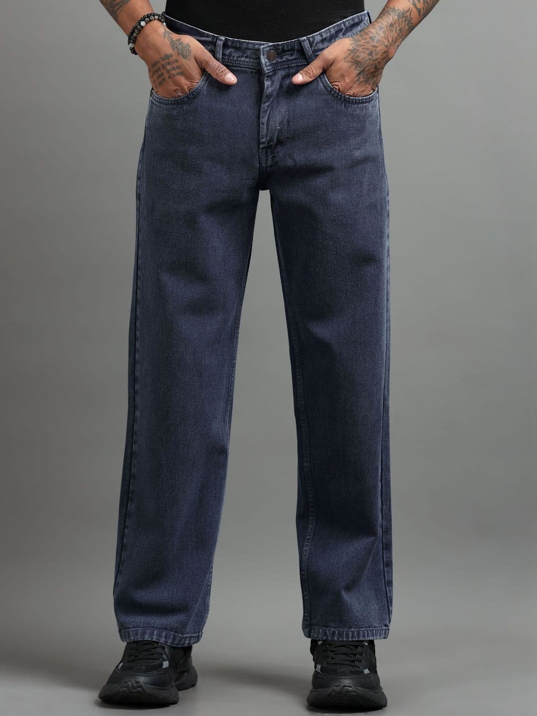 The Roadster Lifestyle Co Clean Look Baggy Jeans