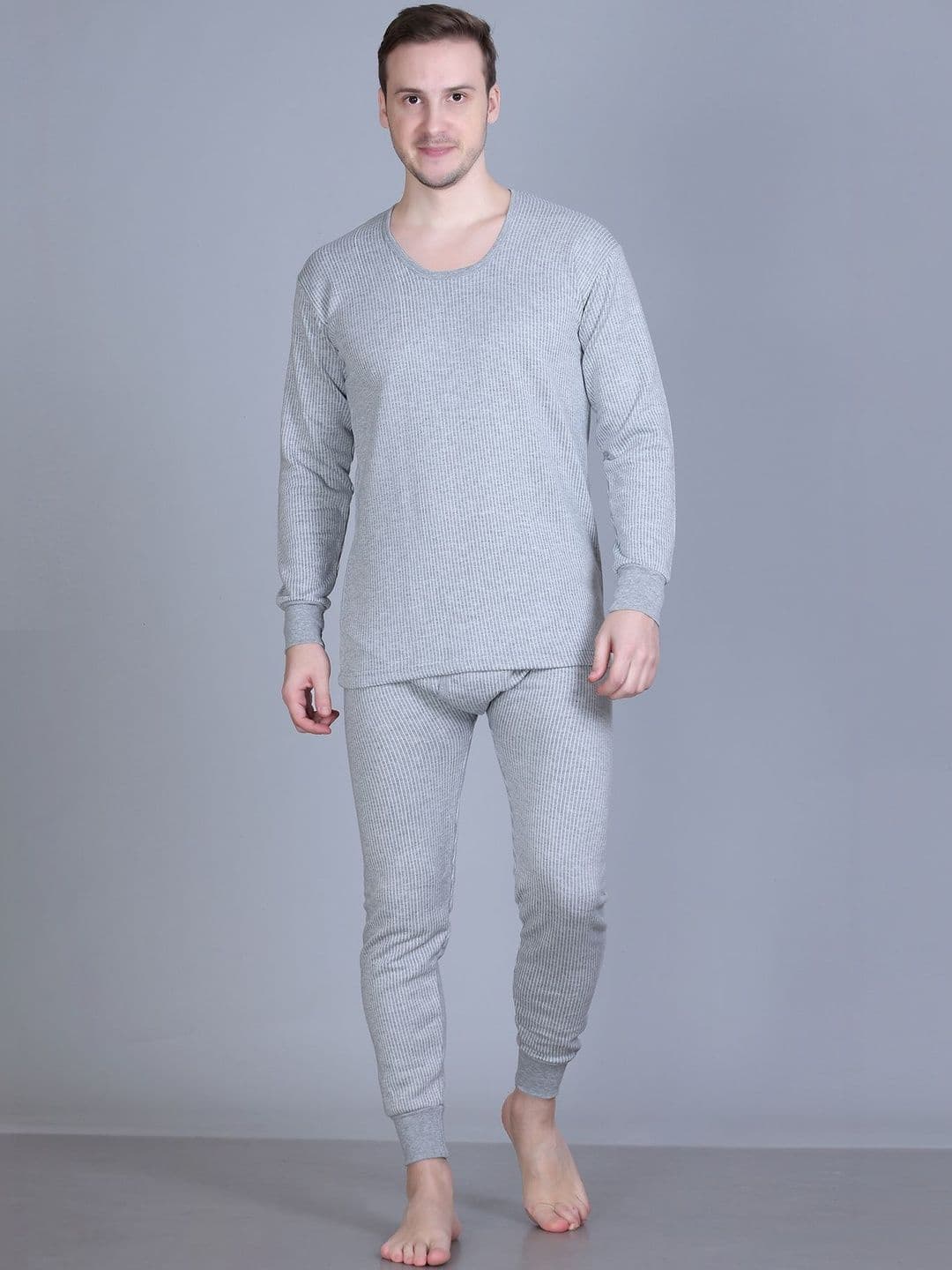 GODFREY Striped Round Neck Thermal Set - view 1