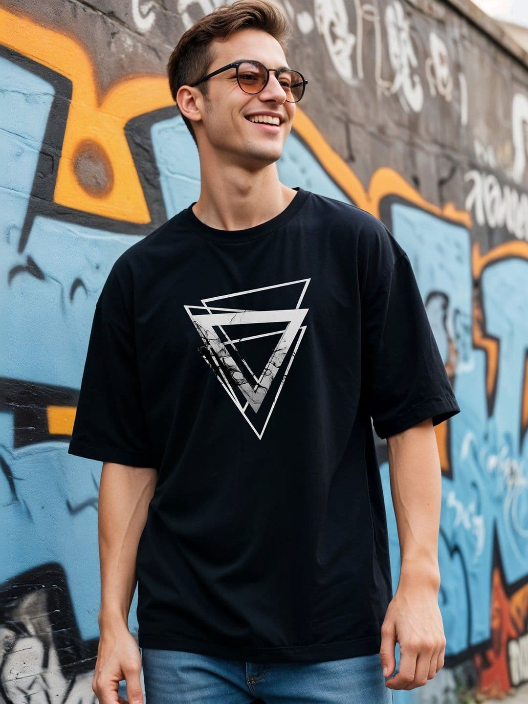 SMARTEES Men's Oversized Graphic T-shirt - view 1