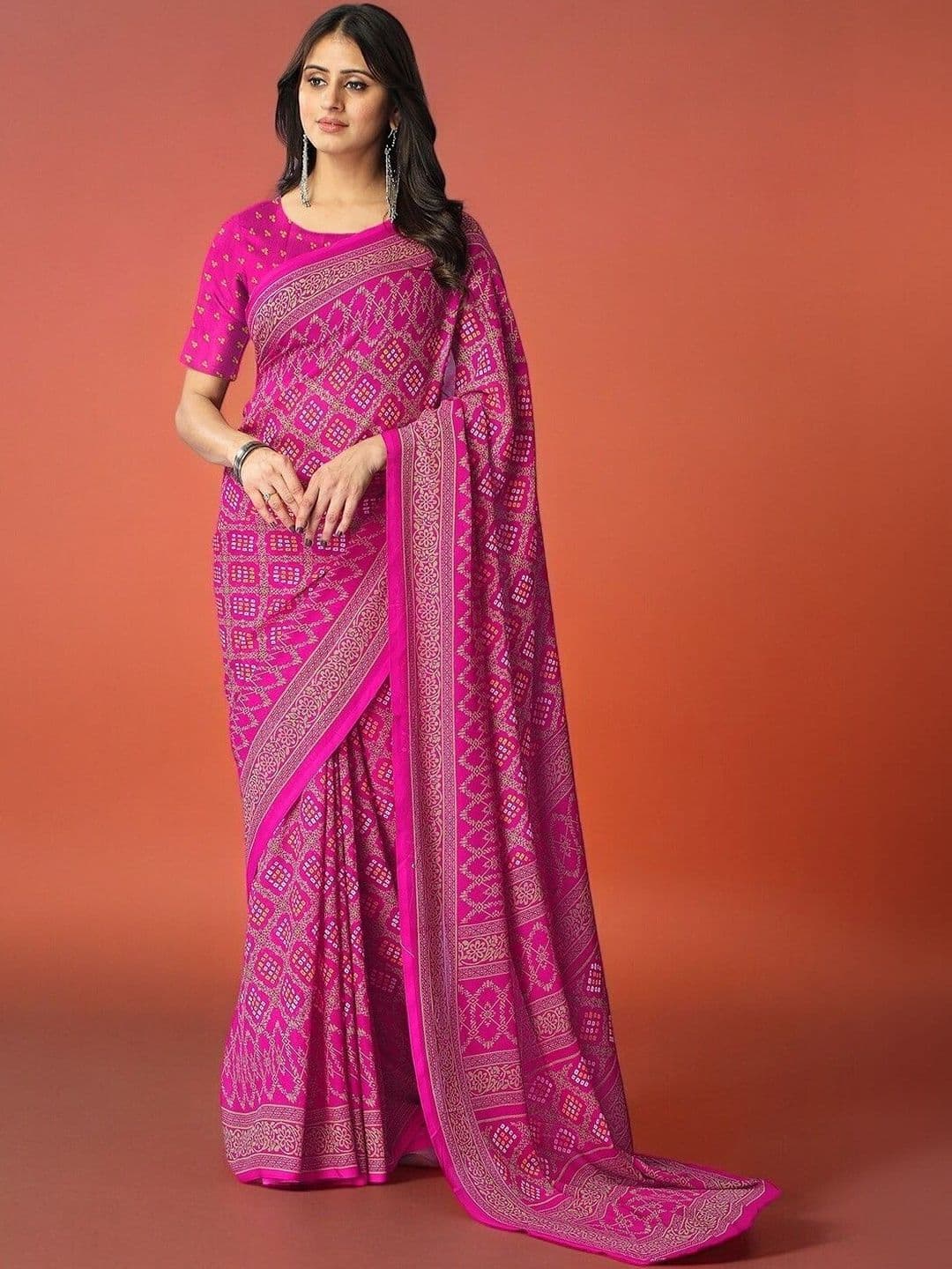 Leelavati Woven Design Poly Georgette Saree - view 1