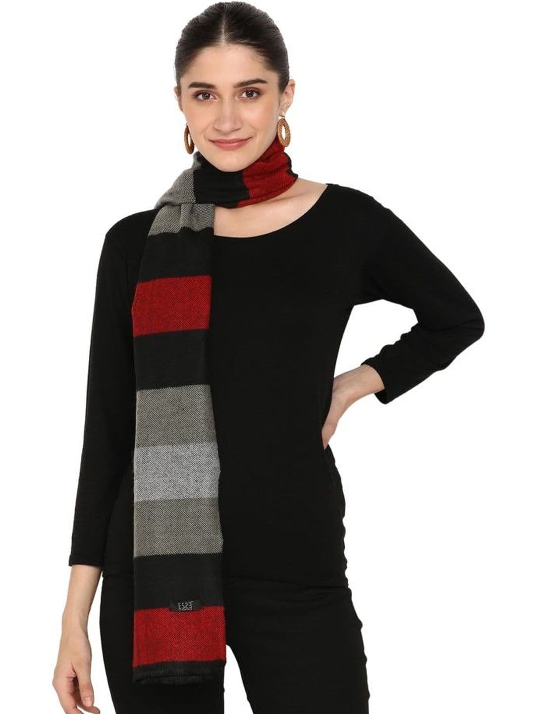 ESSENTIELE Unisex Striped Acrylic Mufflers - view 1