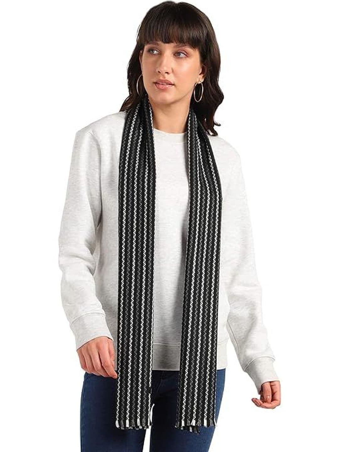 ESSENTIELE Unisex Striped Acrylic Mufflers - view 1