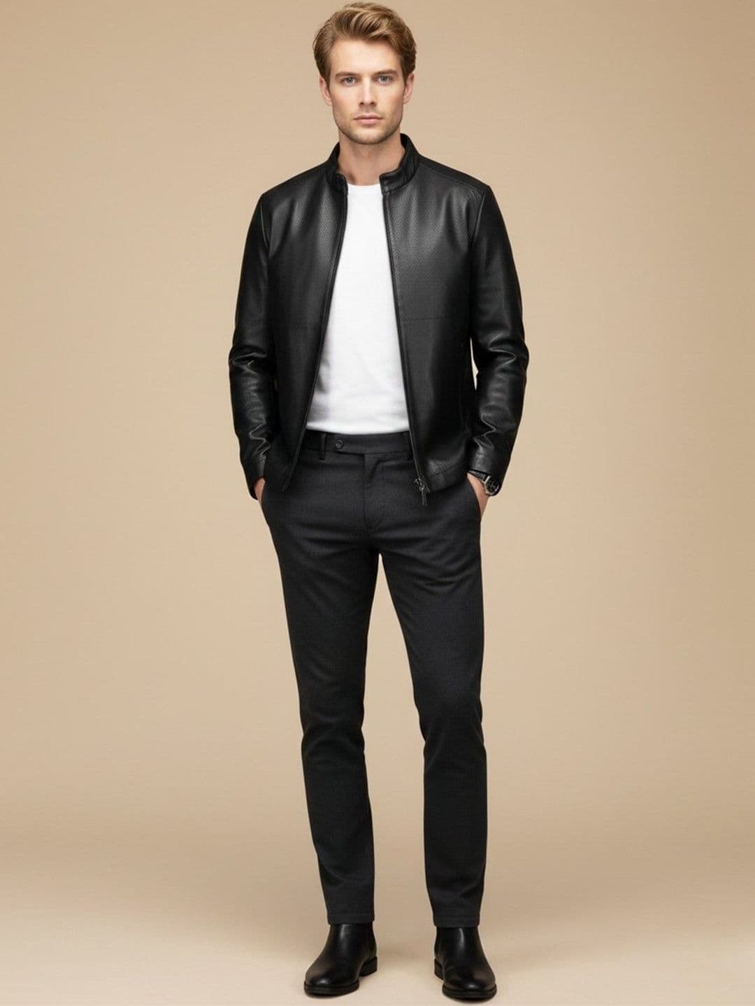 Mast & Harbour Men Leather Jacket - view 1