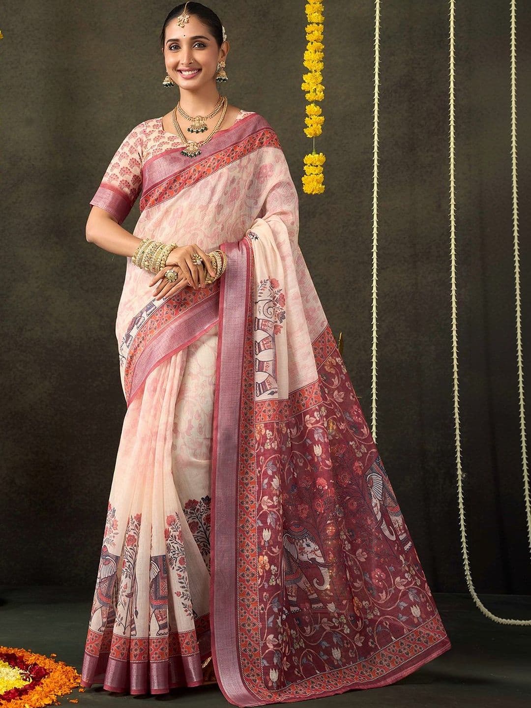 SANISA Ethnic Motifs Zari Saree - view 1