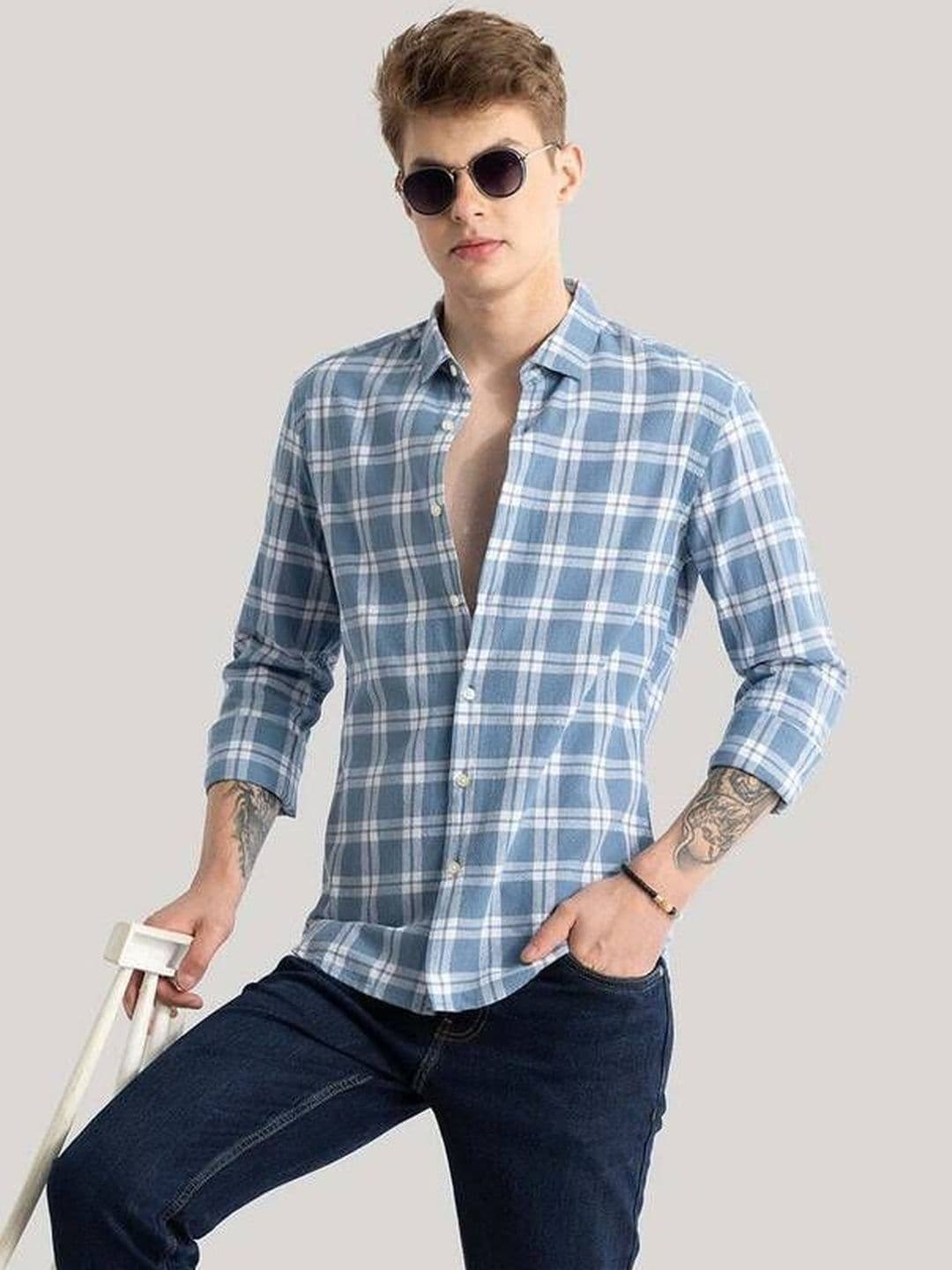 MARMIC FAB Men Classic Slim Fit Checked Casual Shirt - view 1