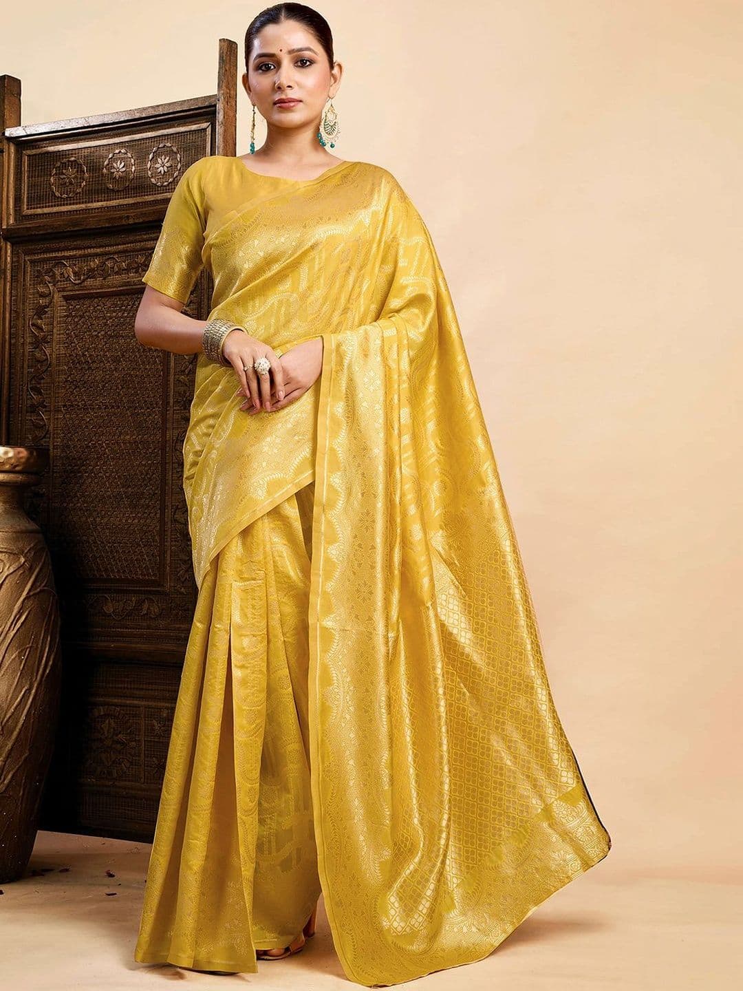 SANISA Woven Design Zari Silk Blend Saree - view 1