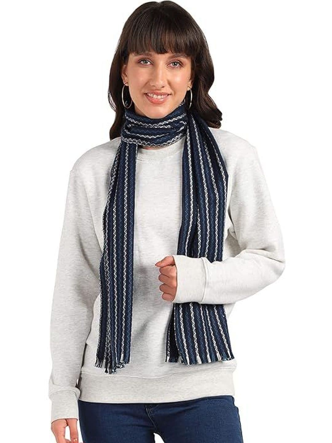 ESSENTIELE Unisex Striped Acrylic Mufflers - view 1