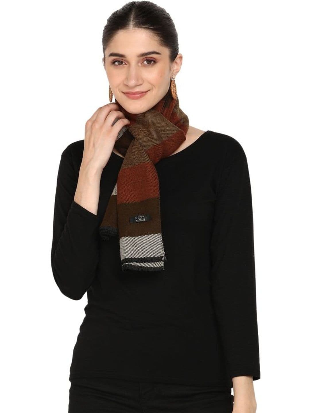 ESSENTIELE Unisex Striped Acrylic Mufflers - view 1