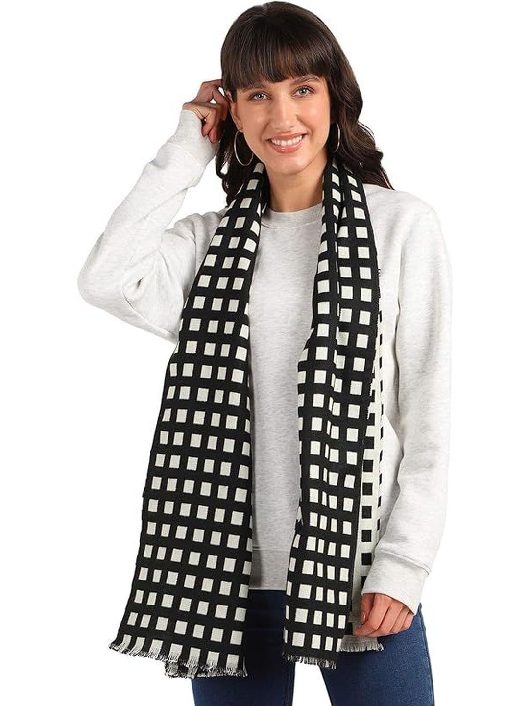 ESSENTIELE Unisex Checked Acrylic Mufflers - view 1