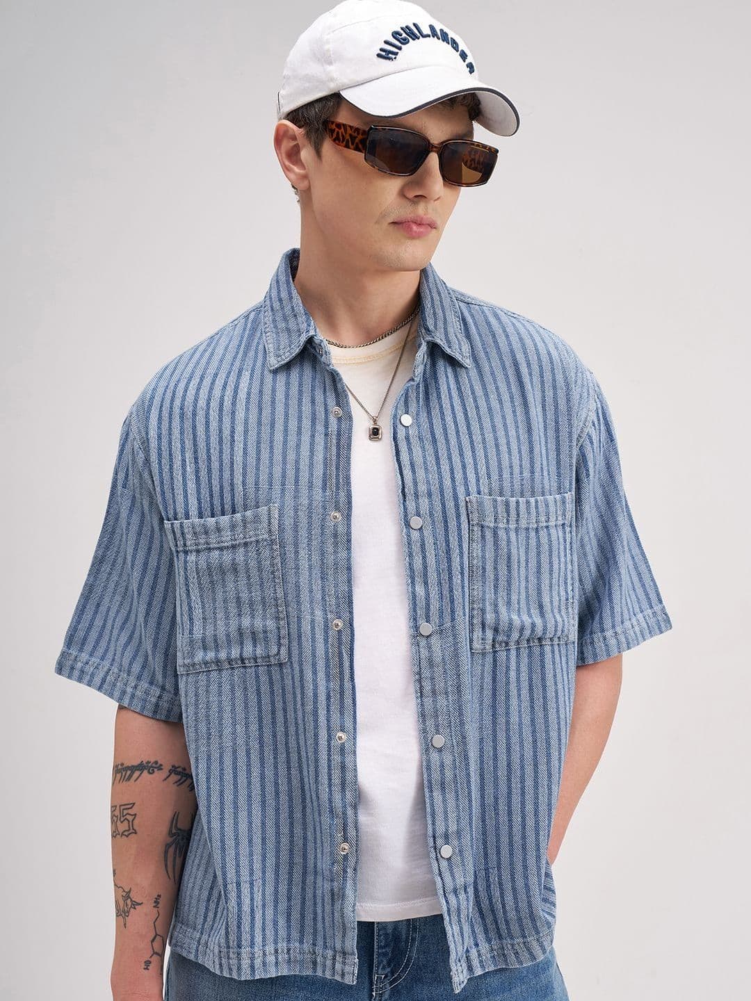 HIGHLANDER Men Boxy Striped Casual Shirt - view 1