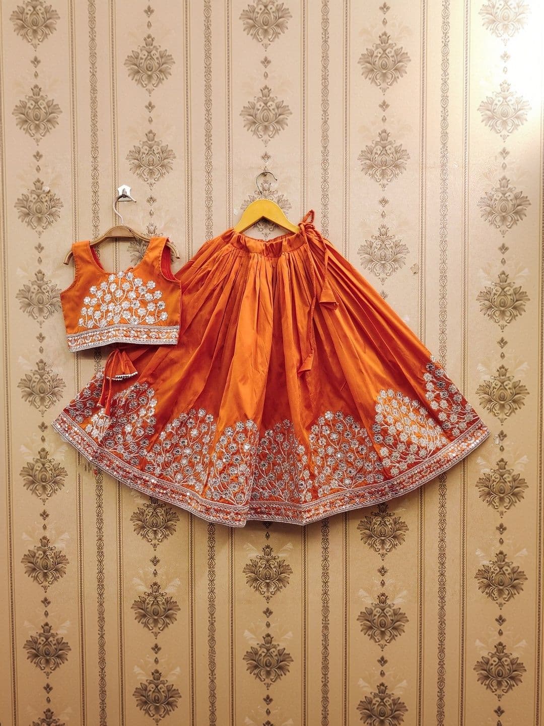Helene Girls Embellished Sequinned Ready to Wear Lehenga & - view 1
