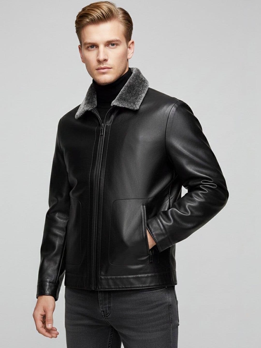 Mast & Harbour Men Leather Jacket - view 1
