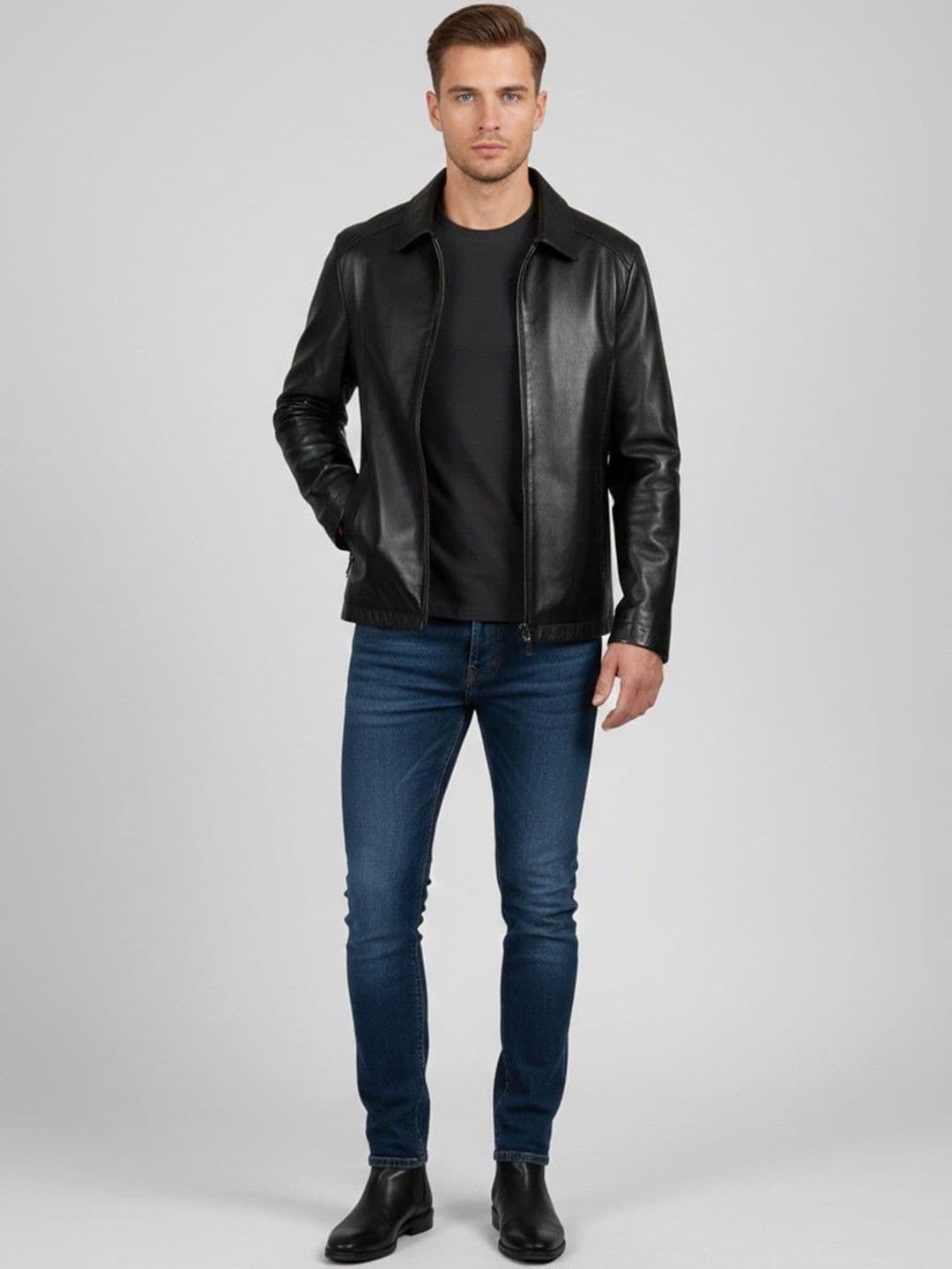 Mast & Harbour Men Leather Jacket - view 1