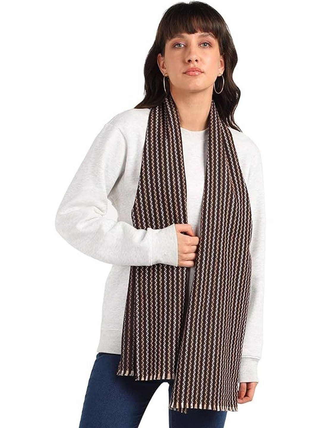ESSENTIELE Unisex Striped Acrylic Mufflers - view 1