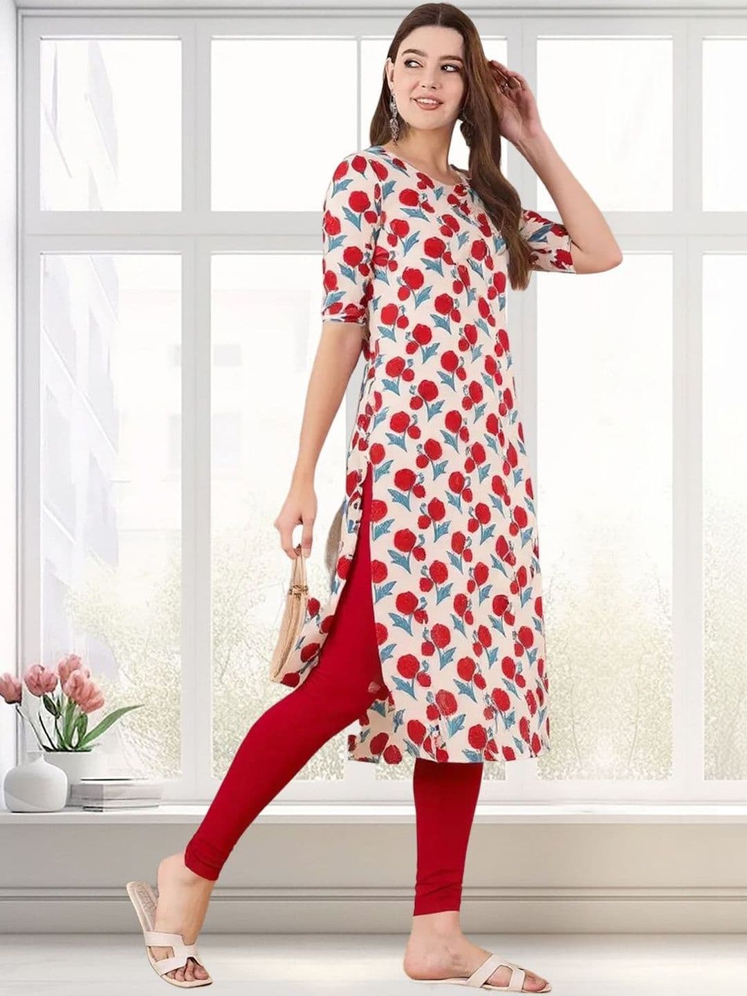 arangya Women Pack Of 3 Ethnic Motifs Printed Crepe Kurta - view 1