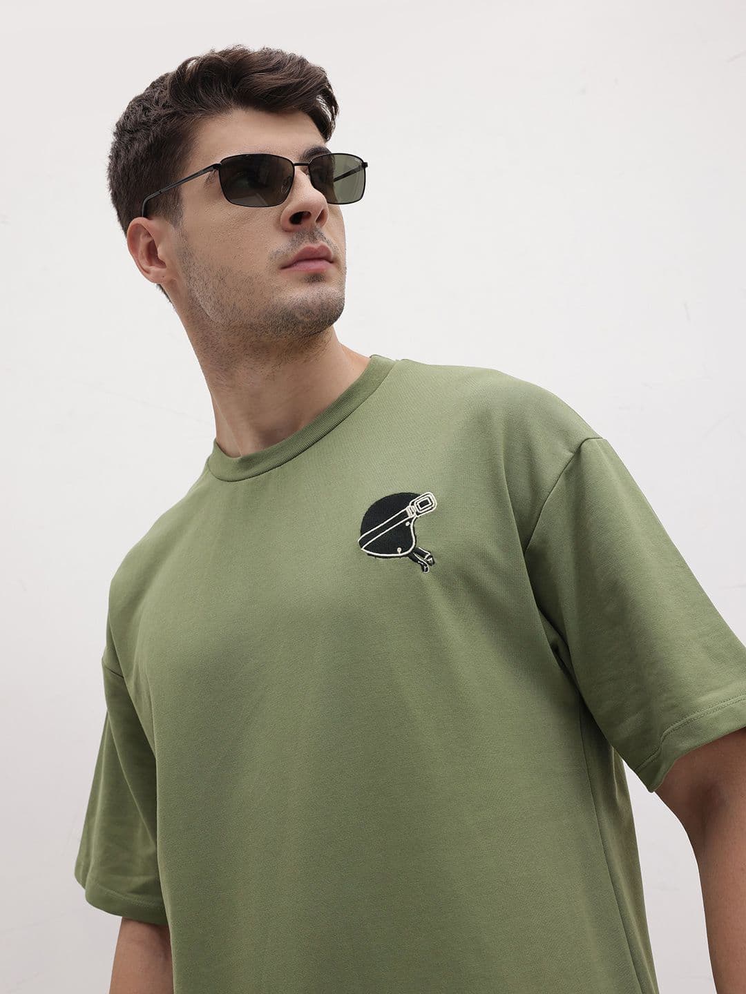 The Roadster Life Co. Applique Detail Drop-Shoulder Sleeves T-shirt - view 1