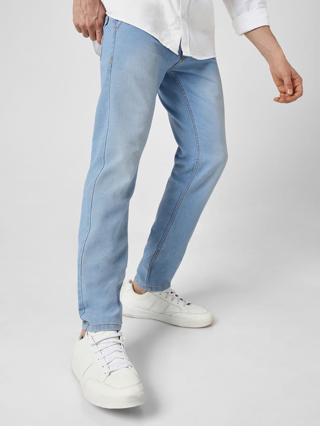 Urbano Fashion Men Blue Slim Fit Mid-Rise Clean Look Stretchable Jeans - view 1