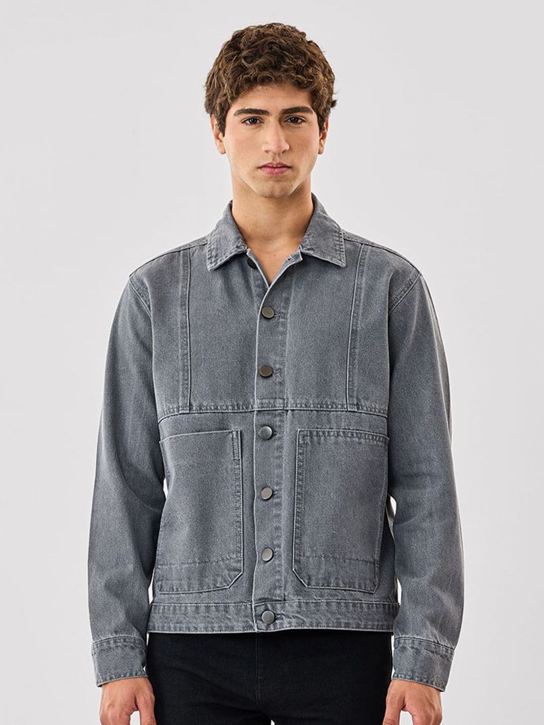 Snitch Grey Solid Jacket - view 1
