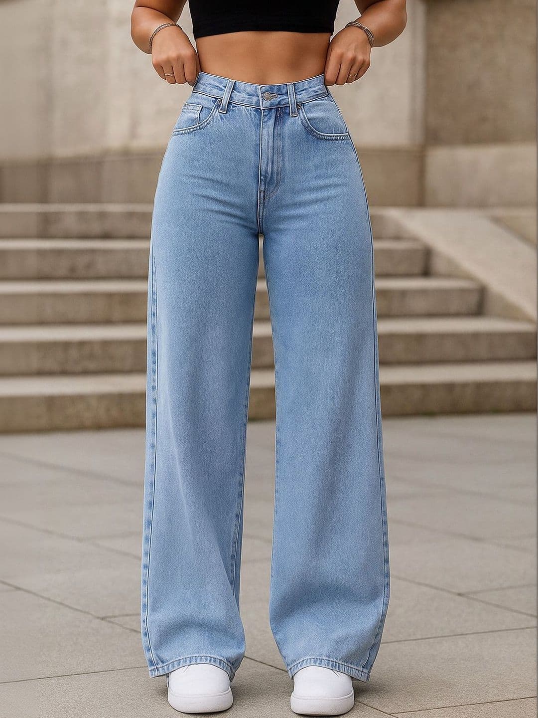 STITCH FACTORY Women Straight Fit High-Rise Jeans - view 1