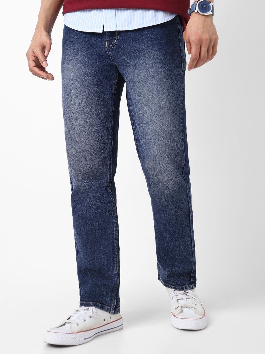 Urbano Fashion Men Straight Fit Heavy Washed Jeans Stretchable - view 1